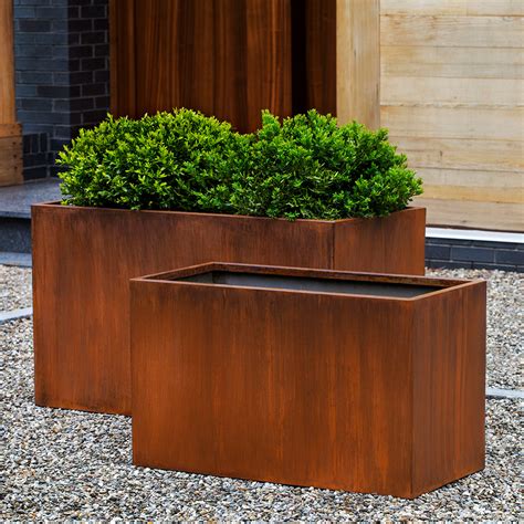 china metal planter boxes|rustic metal planter boxes.